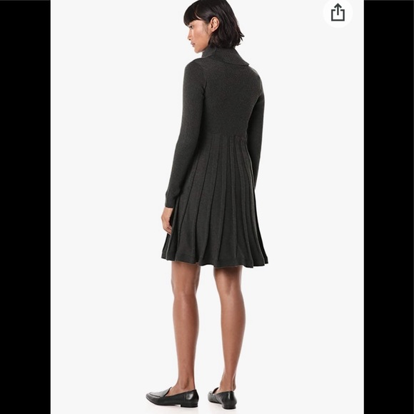 NWT Calvin Klein Pleated Fit & Flare Sweater Dress - Picture 3 of 11
